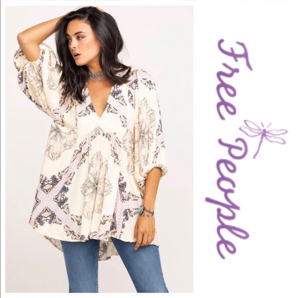 NWT Free People Girl Talk Tunic Top  XS
